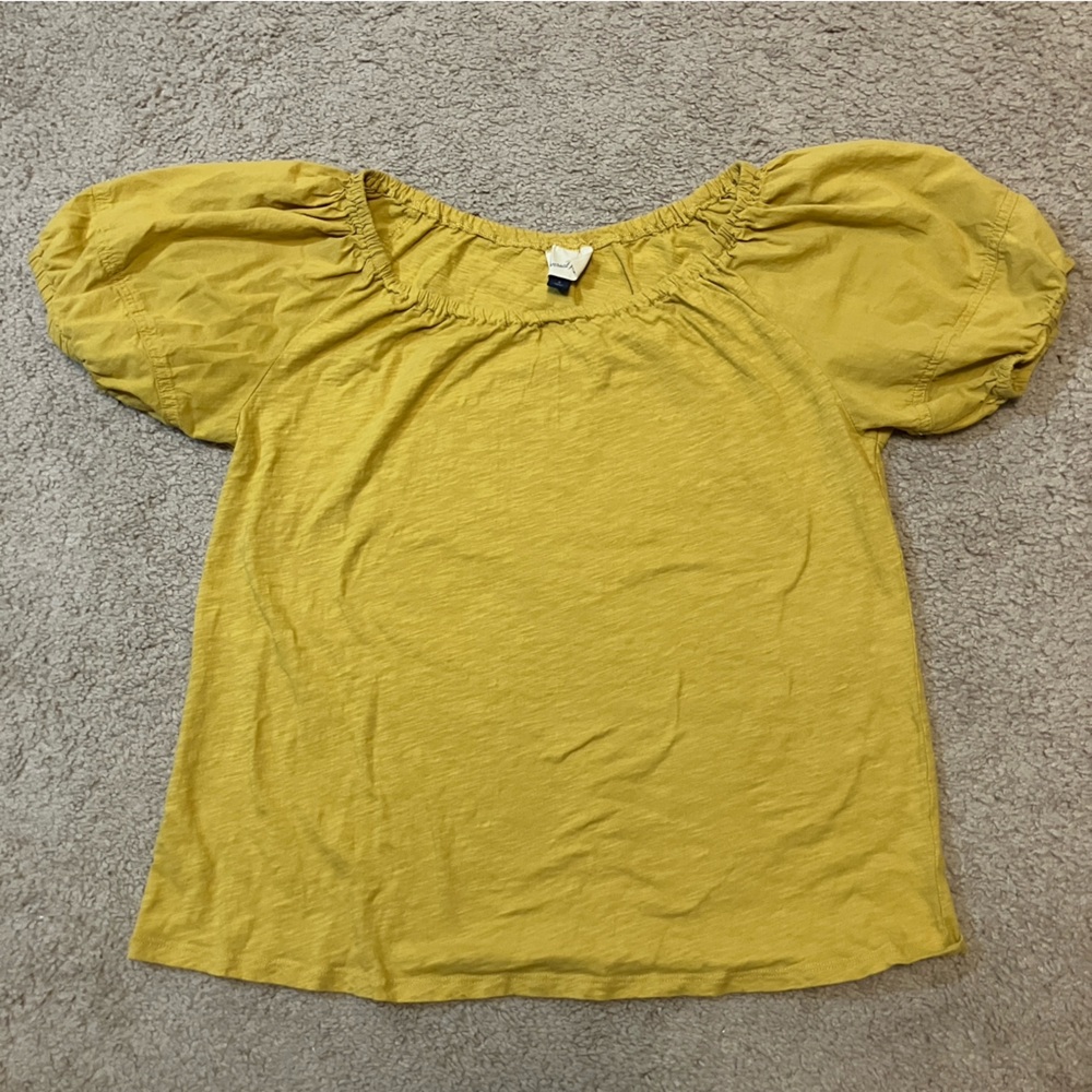 3 for $30 🎁 Universal Thread Women’s Blouse Mustard Puff Sleeve Bohemian